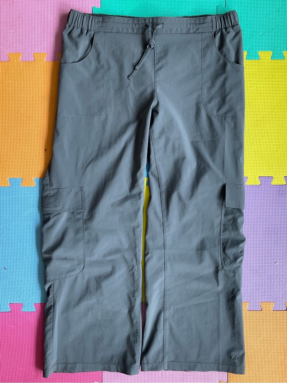 🐨Champion Gray Wide Leg Drawstring Cargo Utility Pants Gorpcore MP